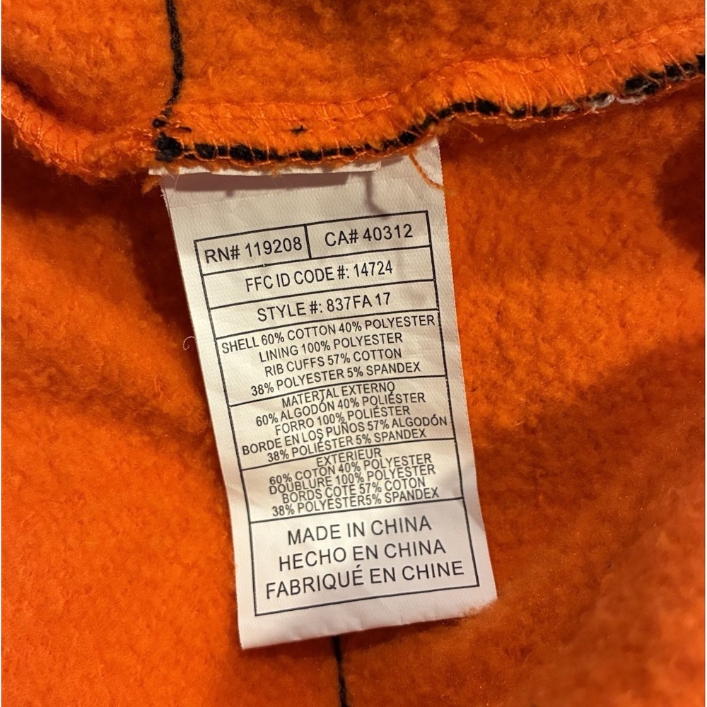 CCM Philadelphia Flyers NHL Lace Up Hoodie Mens XL Orange Black Sweatshirt - Picture 7 of 7